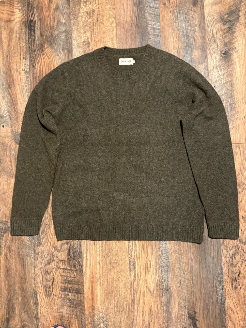 Taylor Stitch Lodge 100% Baby Yak Sweater Green 42 L